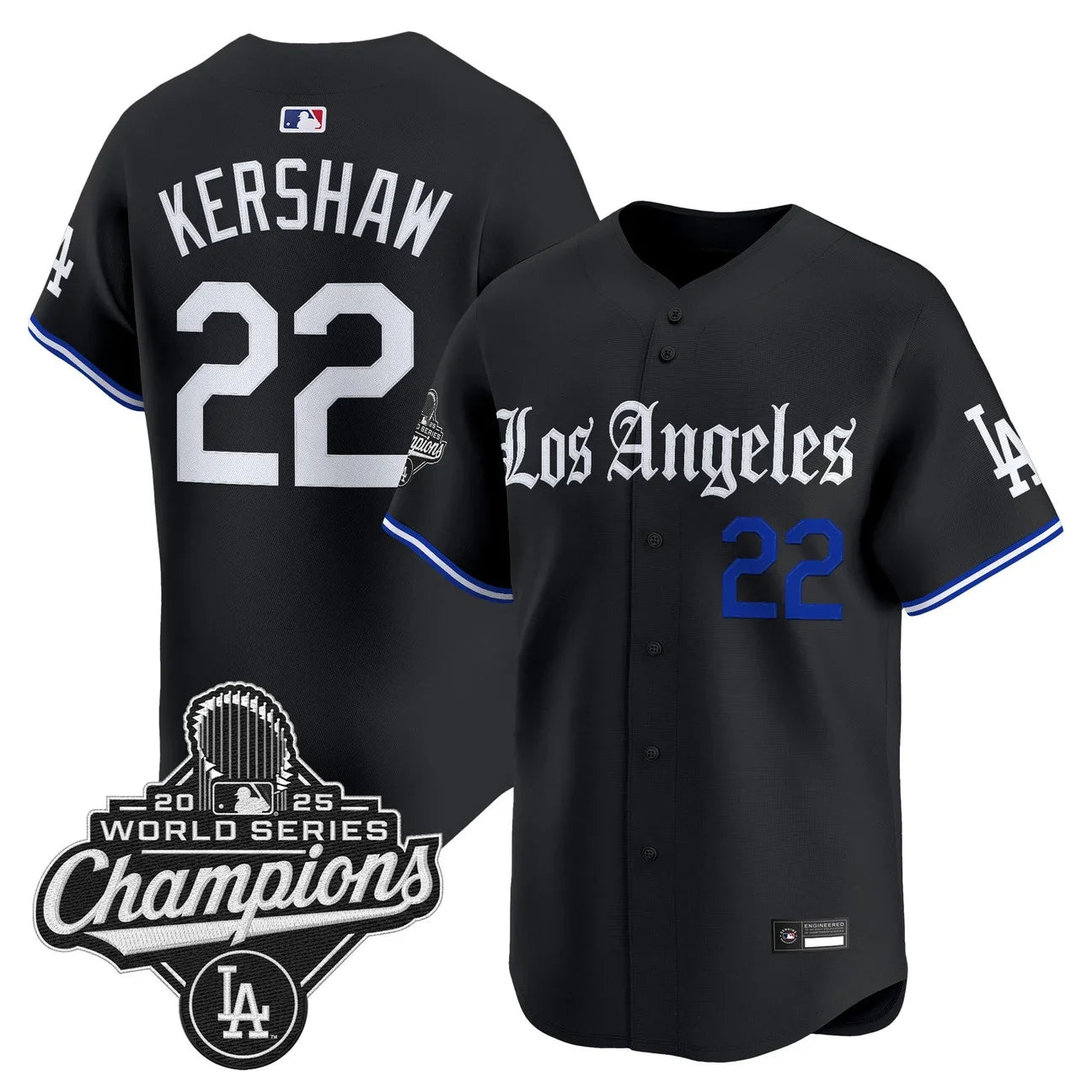Los Angeles Dodgers "Gothic Edition" Vapor Premier Limited Jersey - All Stitched