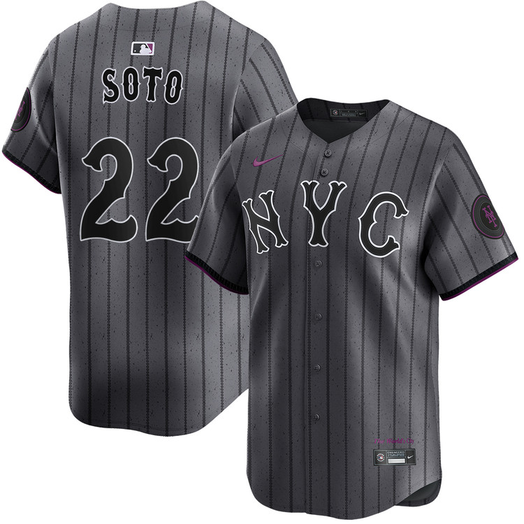 Men's #22 Juan Soto New York Mets Baseball Jersey