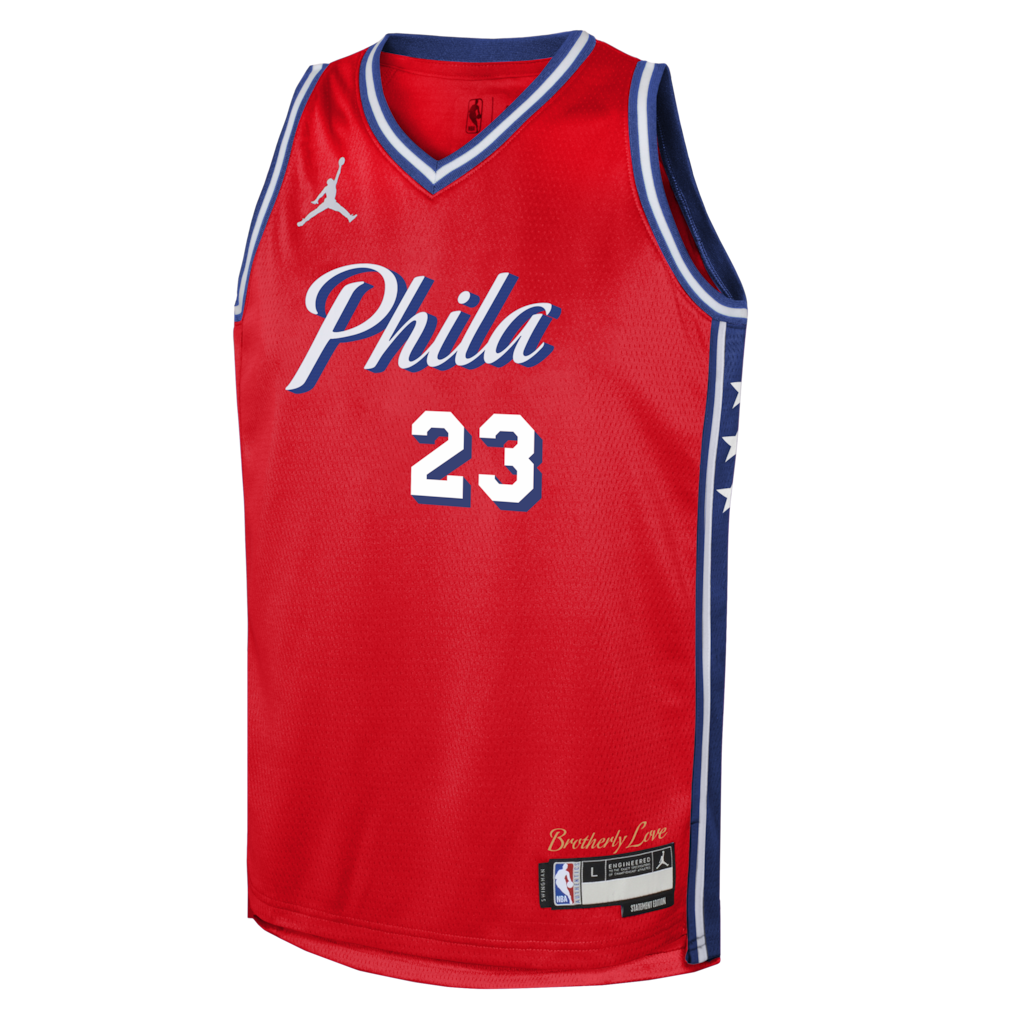 LeBron James Philadelphia 76ers  Swingman Jersey - Red - Statement Edition
