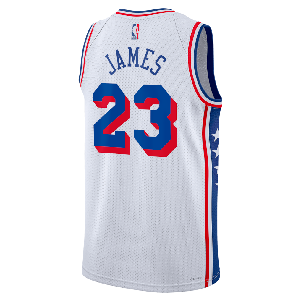 LeBron James Philadelphia 76ers  Swingman Jersey - Icon Edition - White