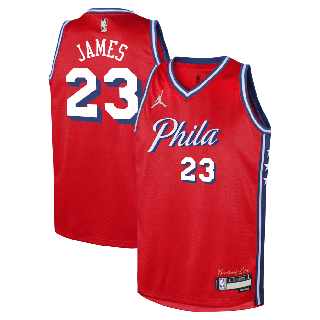 LeBron James Philadelphia 76ers  Swingman Jersey - Red - Statement Edition