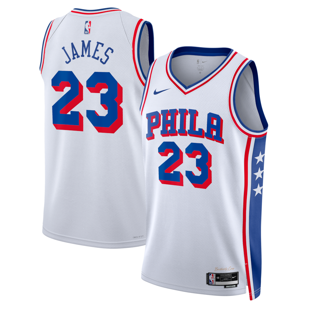 LeBron James Philadelphia 76ers  Swingman Jersey - Icon Edition - White