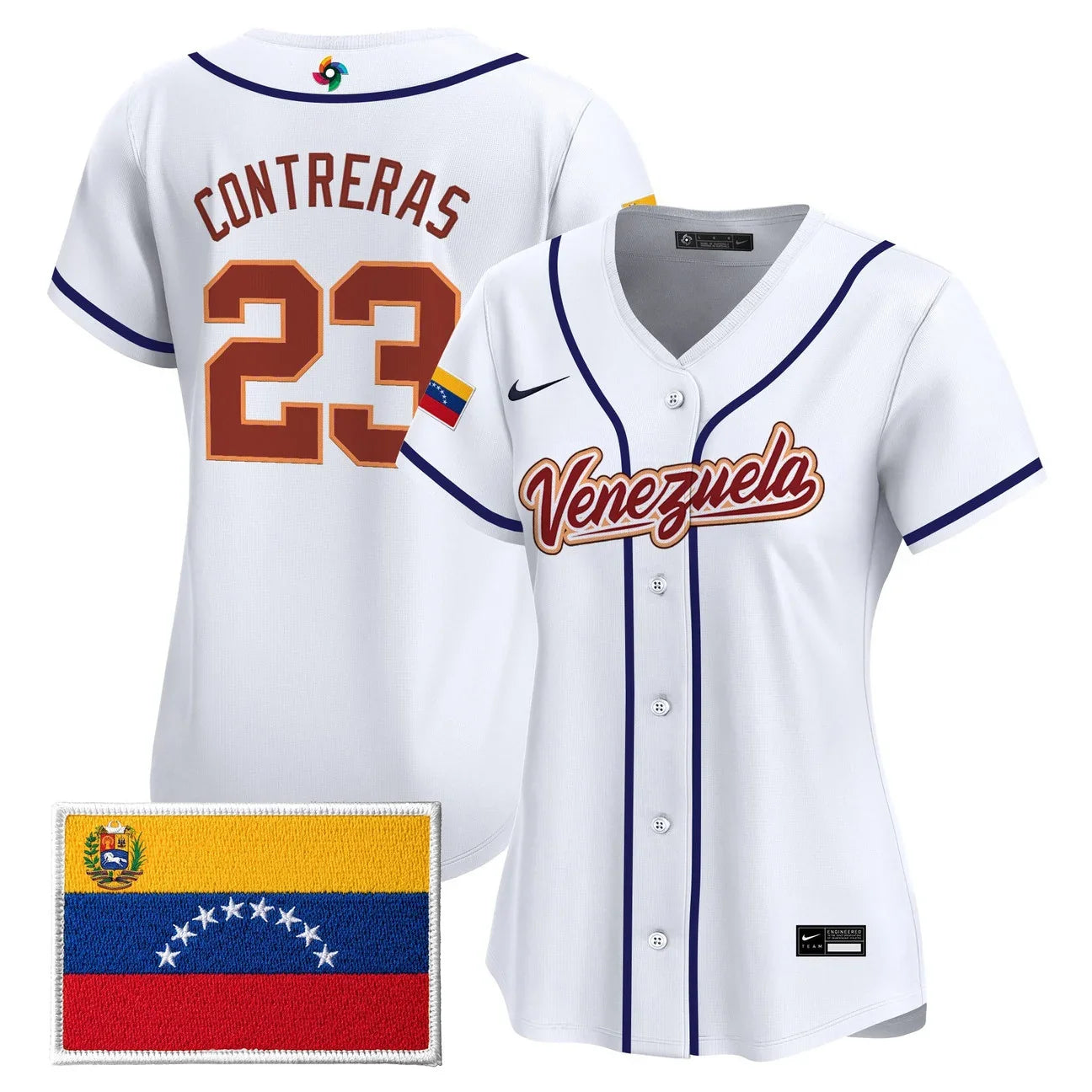Women's Team Venezuela World Baseball Classic Vapor Premier Jersey - 2026 Roster - All Stitched