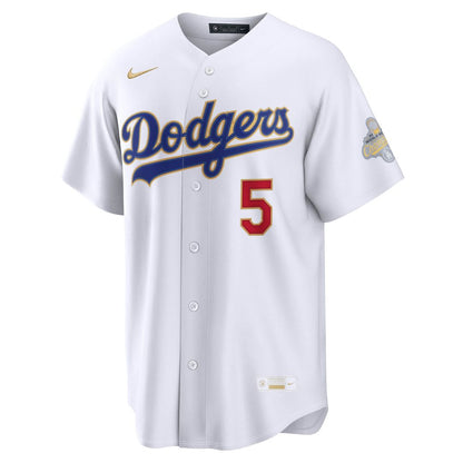 Freddie Freeman Los Angeles Dodgers Nike 2026 Gold Collection Stadium Jersey - White