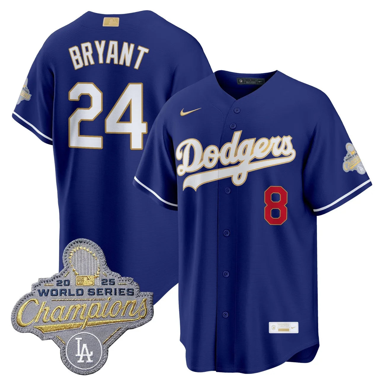 Los Angeles Dodgers "Gold Collection" Premier Limited Jersey - All Stitched -Royal