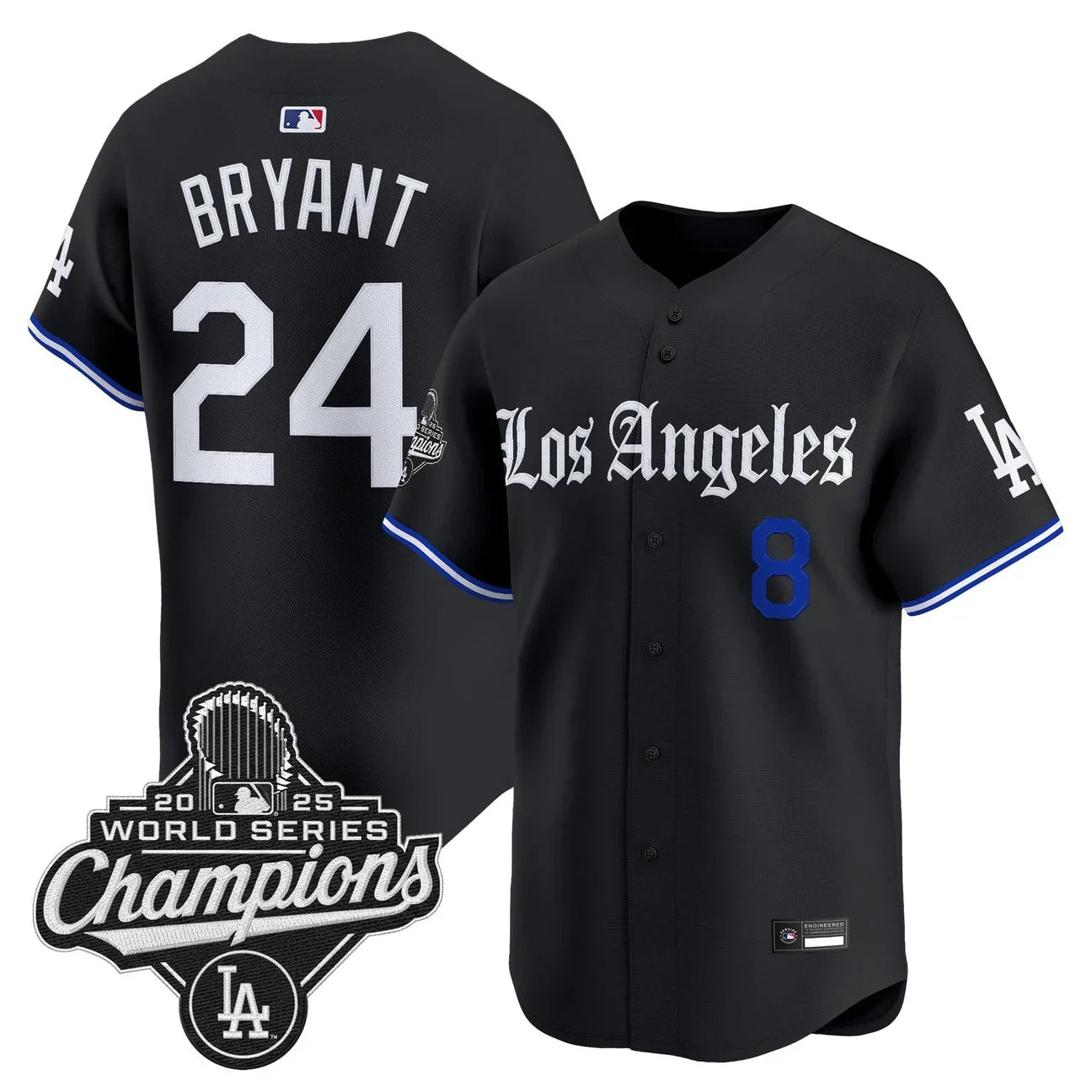 Los Angeles Dodgers "Gothic Edition" Vapor Premier Limited Jersey - All Stitched