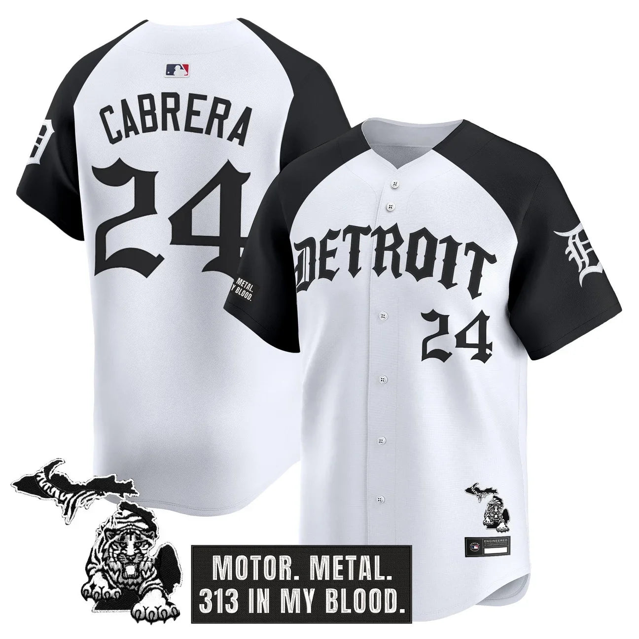 Detroit Tigers 'Old English Edition' Vapor Premier Limited Jersey - All Stitched - Alternate