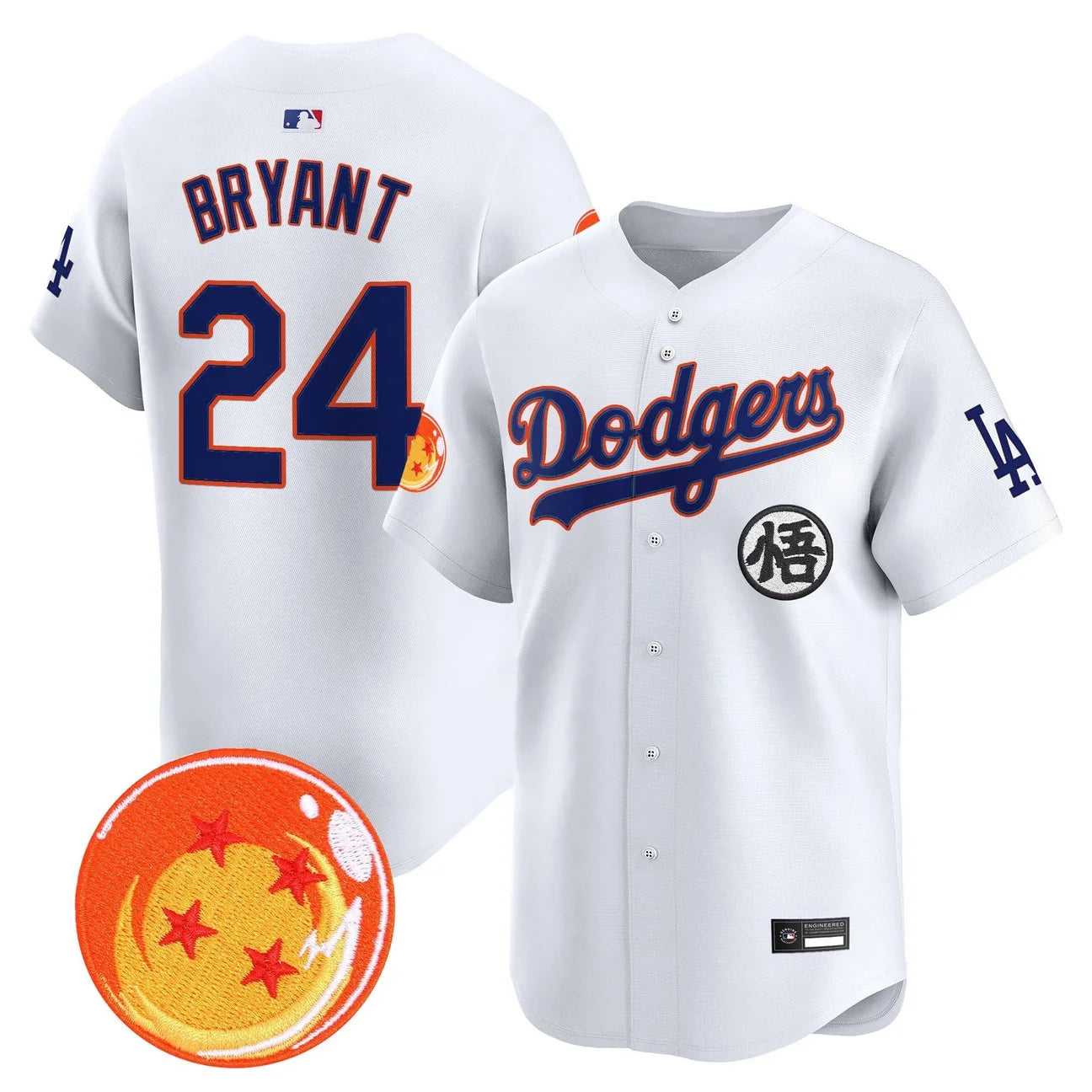 Men's Los Angeles Dodgers x Dragon Ball Vapor Premier Limited Jersey - Stitched