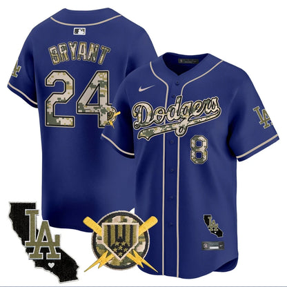 Men's Dodgers Armed Forces Day Vapor Premier Limited Jersey - All Stitched
