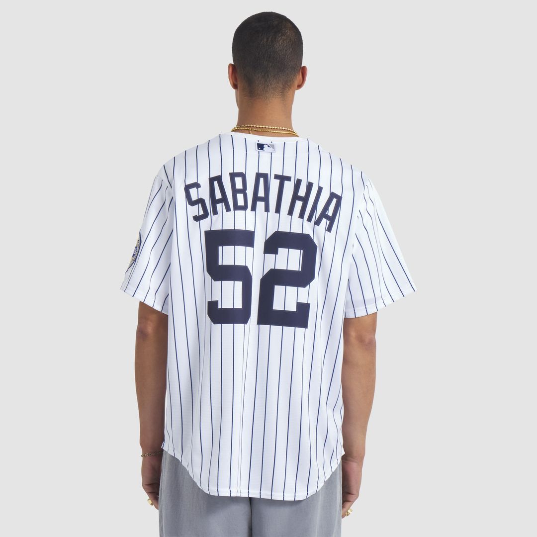 CC Sabathia New York Yankees Nike 2025 Baseball Hall of Fame Name & Number Retired Replica Jersey - White