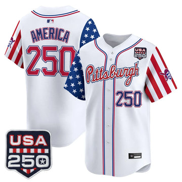 Pittsburgh Pirates "America250 Edition" Vapor Premier Limited Jersey - All Stitched - White