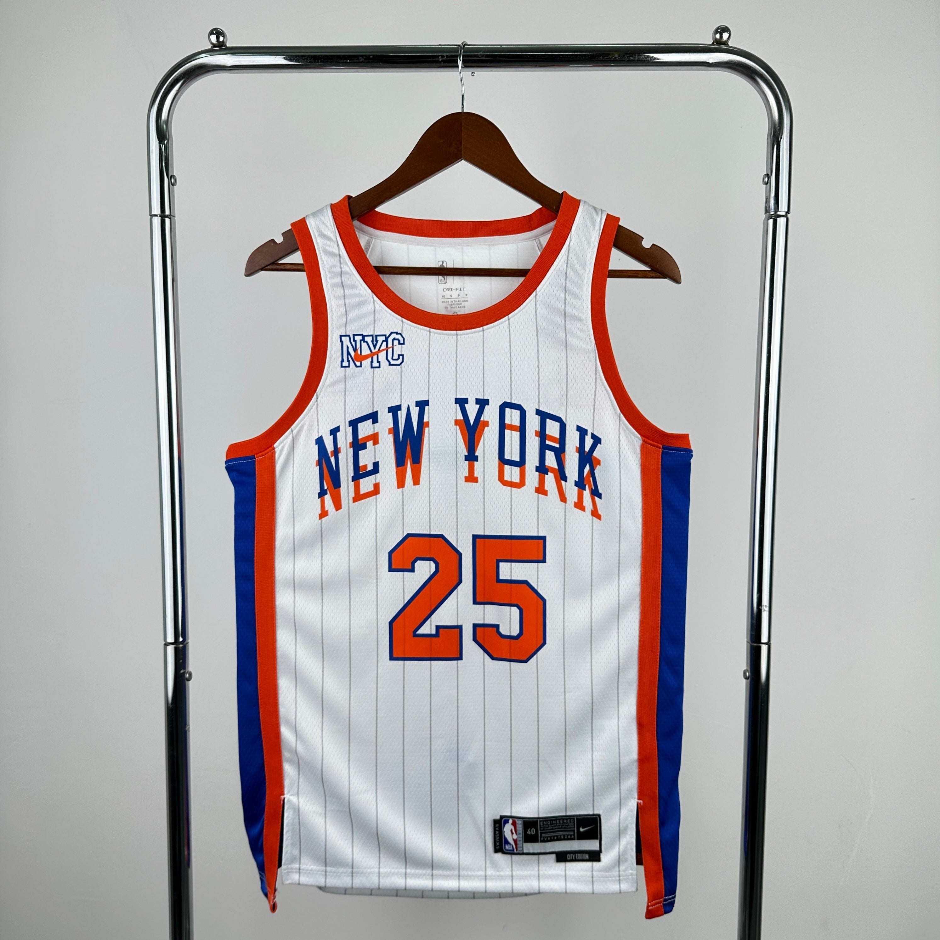 Men's #25 Mikal Bridges New York Knicks Basketball Jersey