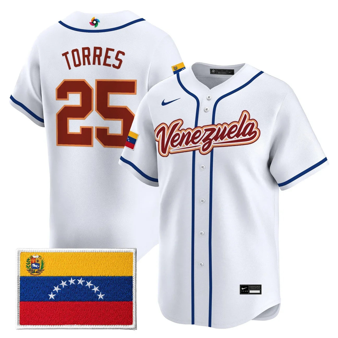 Men's Team Venezuela World Baseball Classic Vapor Premier Jersey - All Stitched