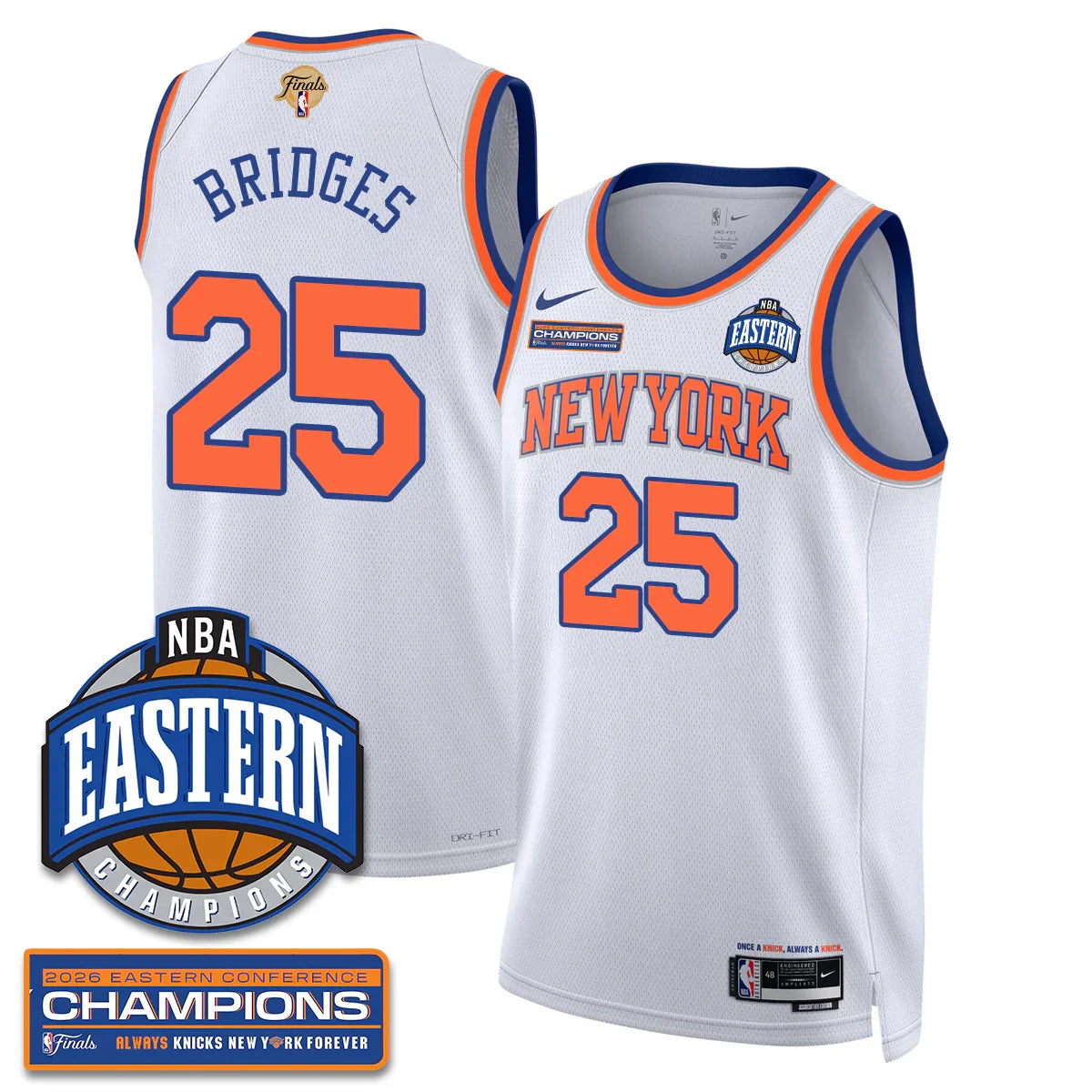 New York Knicks 2026 NBA Eastern Conference Champions Vapor Jersey - Stitched