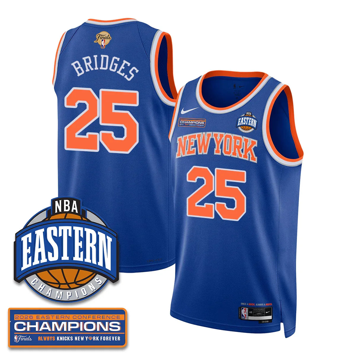 New York Knicks 2026 NBA Eastern Conference Champions Vapor Jersey - Stitched