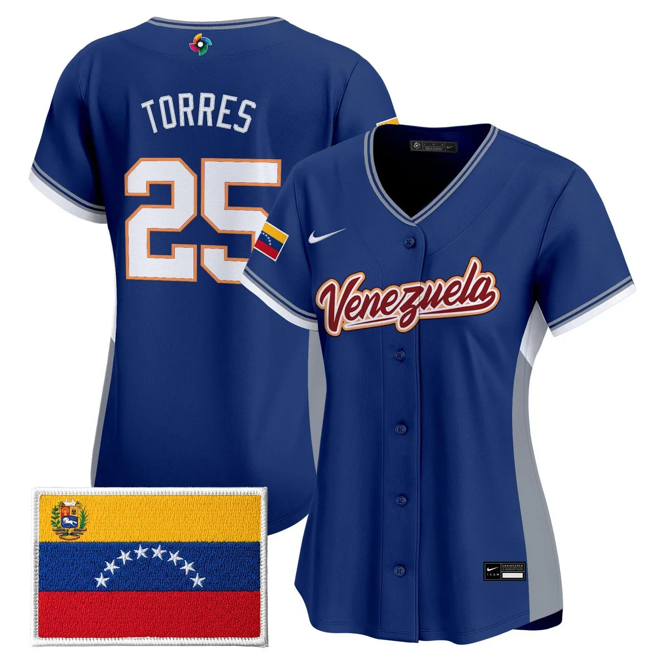 Women's Team Venezuela World Baseball Classic Vapor Premier Jersey - 2026 Roster - All Stitched