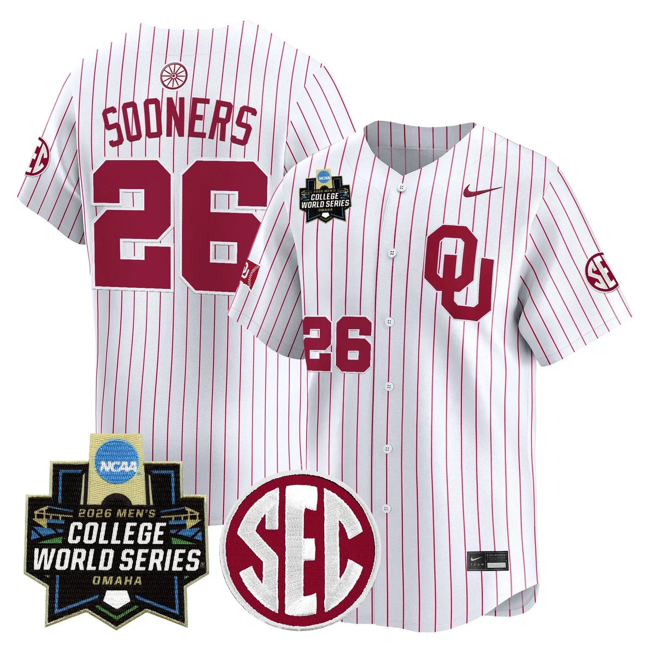 Men's Oklahoma Sooners 2026 World Series Vapor Premier Limited Jersey - All Stitched