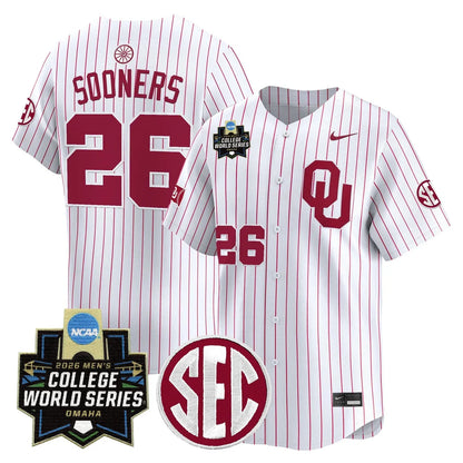 Men's Oklahoma Sooners 2026 World Series Vapor Premier Limited Jersey - All Stitched