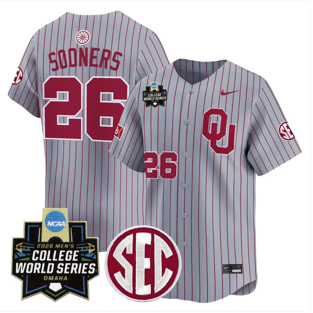 Men's Oklahoma Sooners 2026 World Series Vapor Premier Limited Jersey - All Stitched