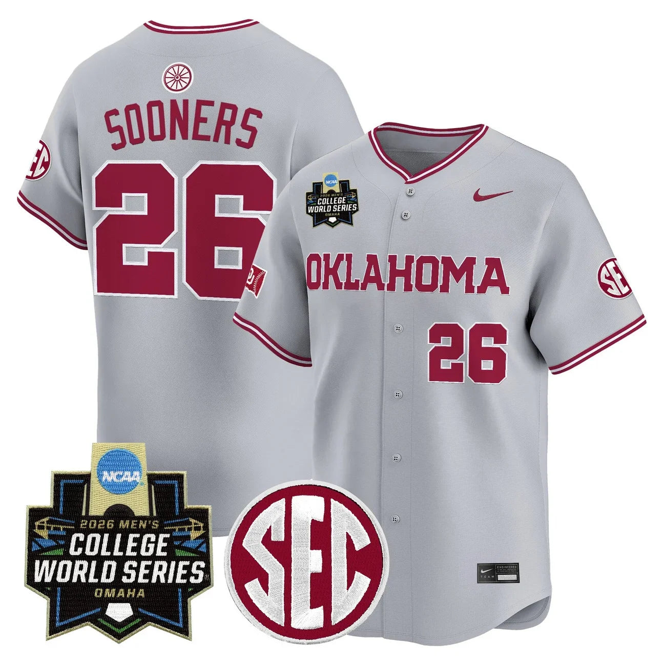 Men's Oklahoma Sooners 2026 World Series Vapor Premier Limited Jersey - All Stitched