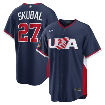 Men's #27 Tarik Skubal USA 2026 World Baseball Classic Baseball Jersey