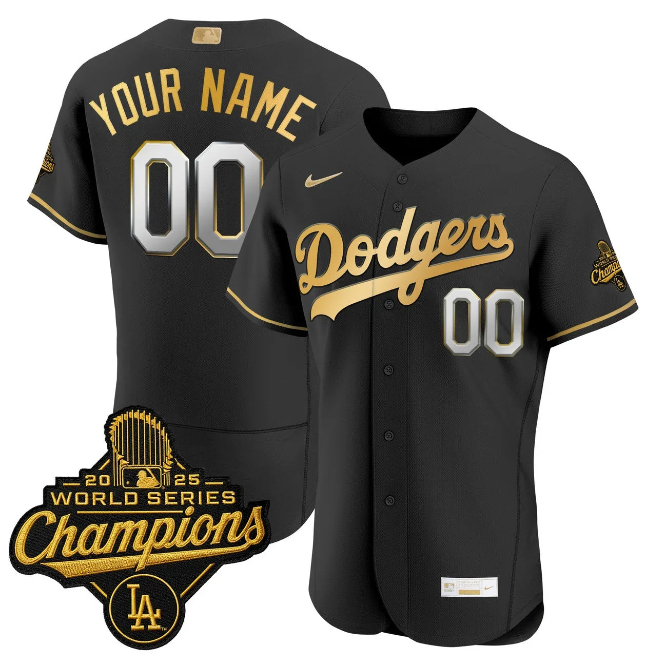 Los Angeles Dodgers "Gold Collection" Premier Elite Custom Jersey - All Stitched