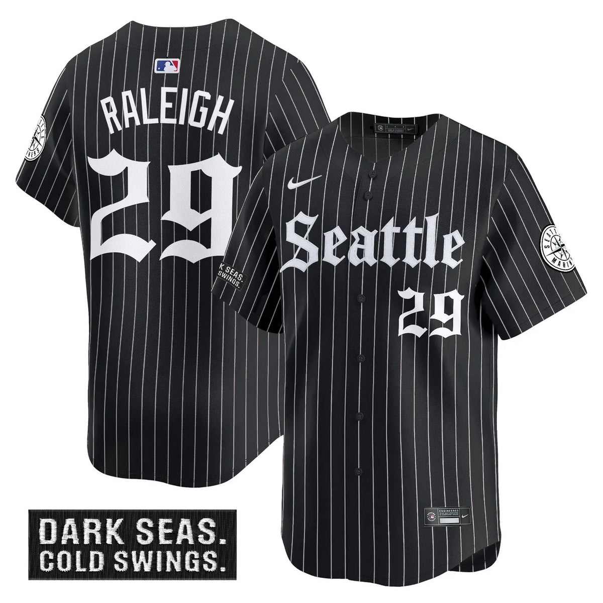 Men's Seattle Mariners 'Deep Sea Gothic Edition' Vapor Premier Limited Jersey - All Stitched