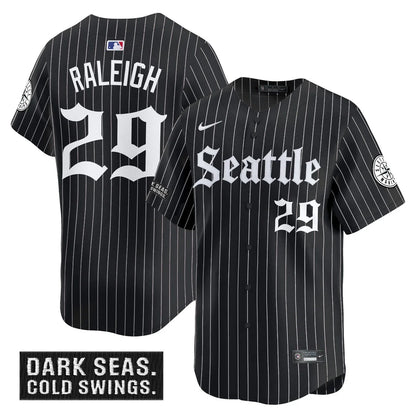 Men's Seattle Mariners 'Deep Sea Gothic Edition' Vapor Premier Limited Jersey - All Stitched