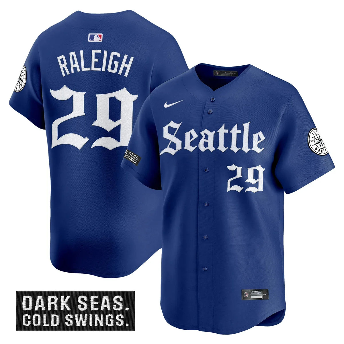 Men's Seattle Mariners 'Deep Sea Gothic Edition' Vapor Premier Limited Jersey - All Stitched