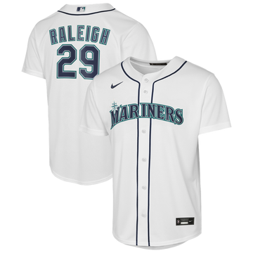 Cal Raleigh Seattle Mariners Nike Youth Home Baseline Jersey - White
