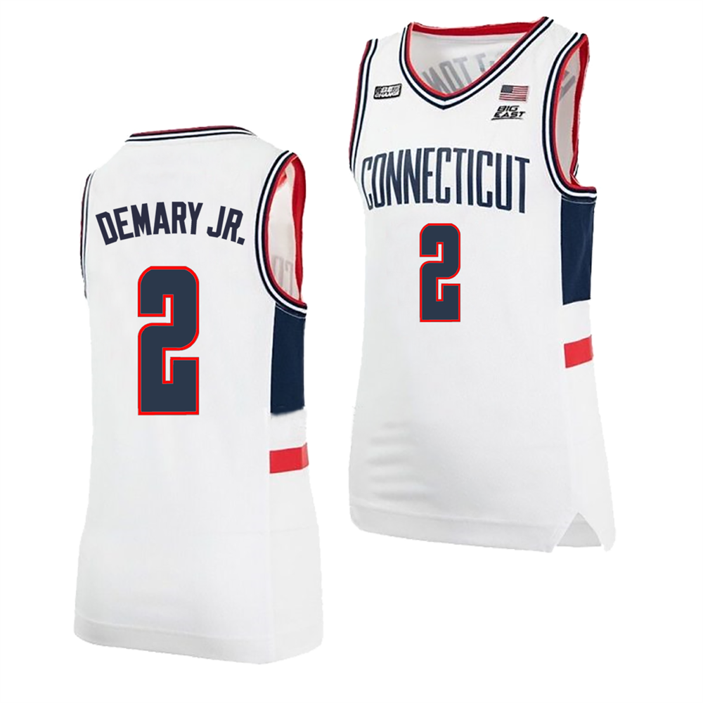 Men's #2 Silas Demary Jr UConn Huskies College Basketball Jersey