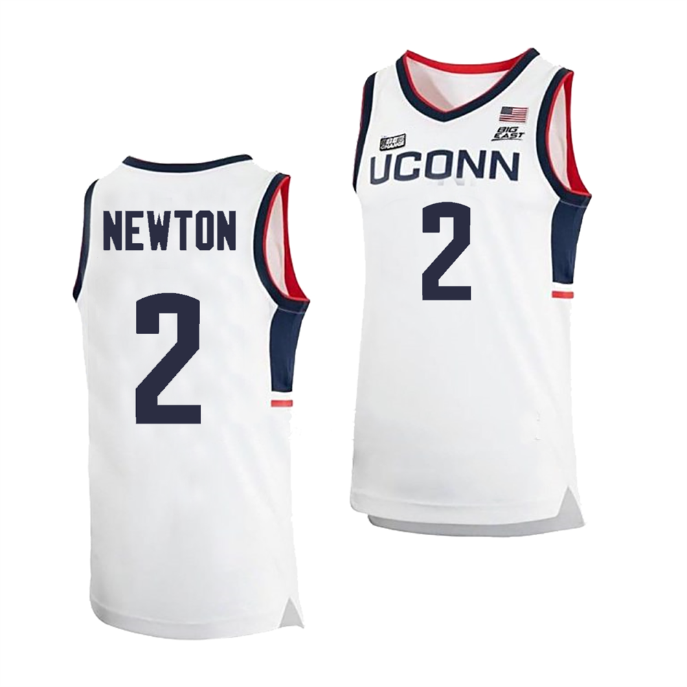 Men's #2 Tristen Newton UConn Huskies College Basketball Jersey