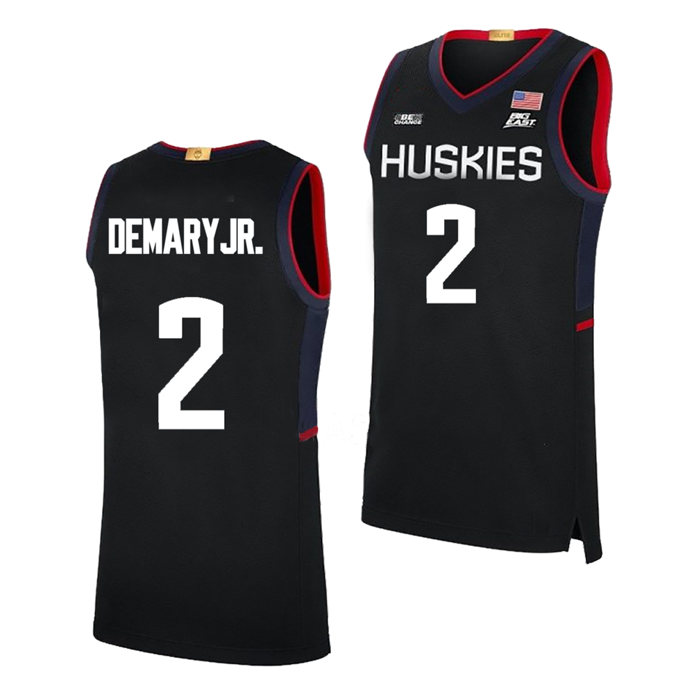 Men's #2 Silas Demary Jr UConn Huskies College Basketball Jersey