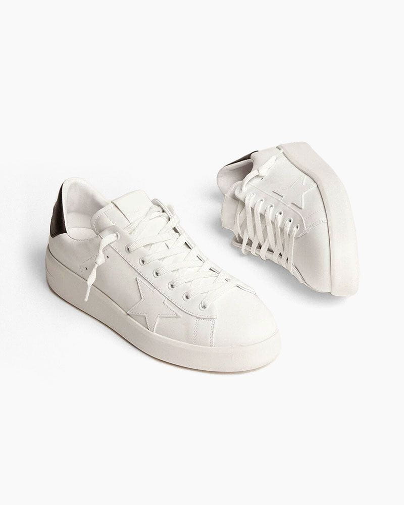 Men's Purestar with leather star and black leather heel tab sneakers