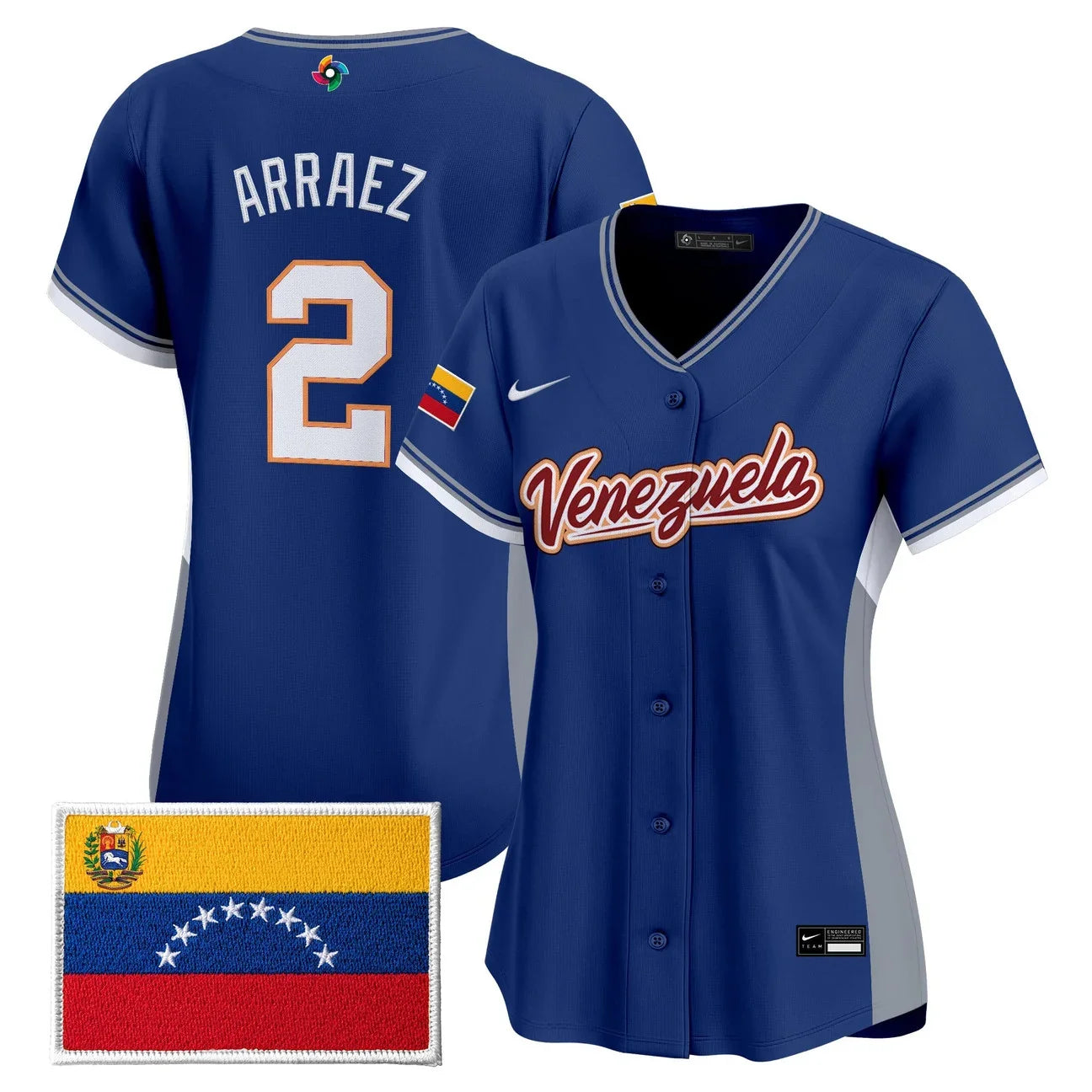 Women's Team Venezuela World Baseball Classic Vapor Premier Jersey - 2026 Roster - All Stitched