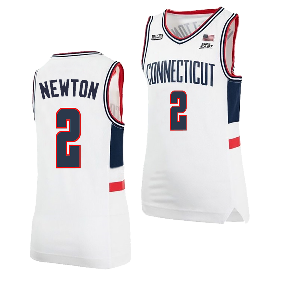 Men's #2 Tristen Newton UConn Huskies College Basketball Jersey