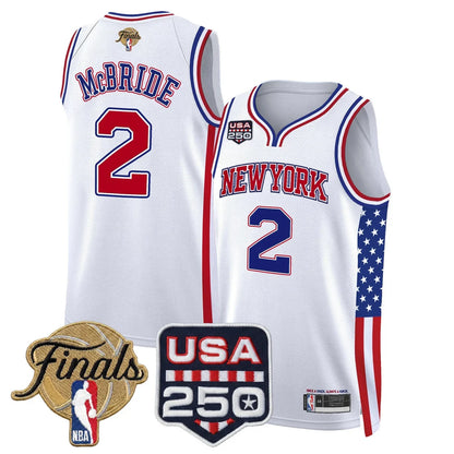 Men's New York Knicks "America 250 Edition" 2026 Finals patch Swingman Jersey - All Stitched