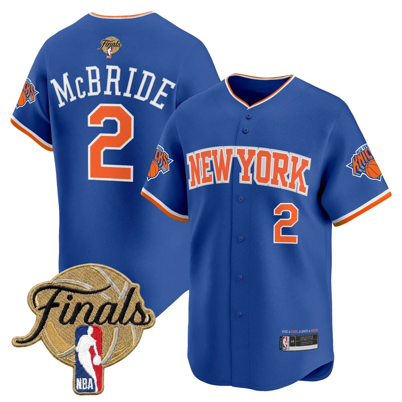 Men's New York Knicks 2026 Finals Vapor Baseball Jersey - All Stitched