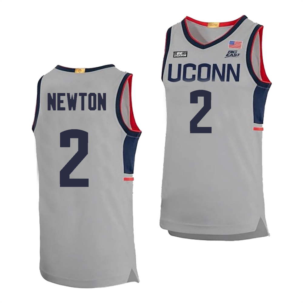 Men's #2 Tristen Newton UConn Huskies College Basketball Jersey