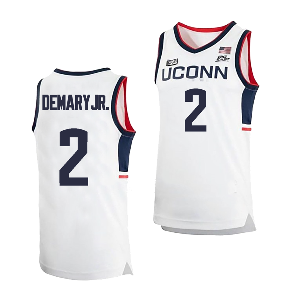 Men's #2 Silas Demary Jr UConn Huskies College Basketball Jersey