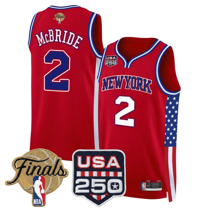 Men's New York Knicks "America 250 Edition" 2026 Finals patch Swingman Jersey - All Stitched