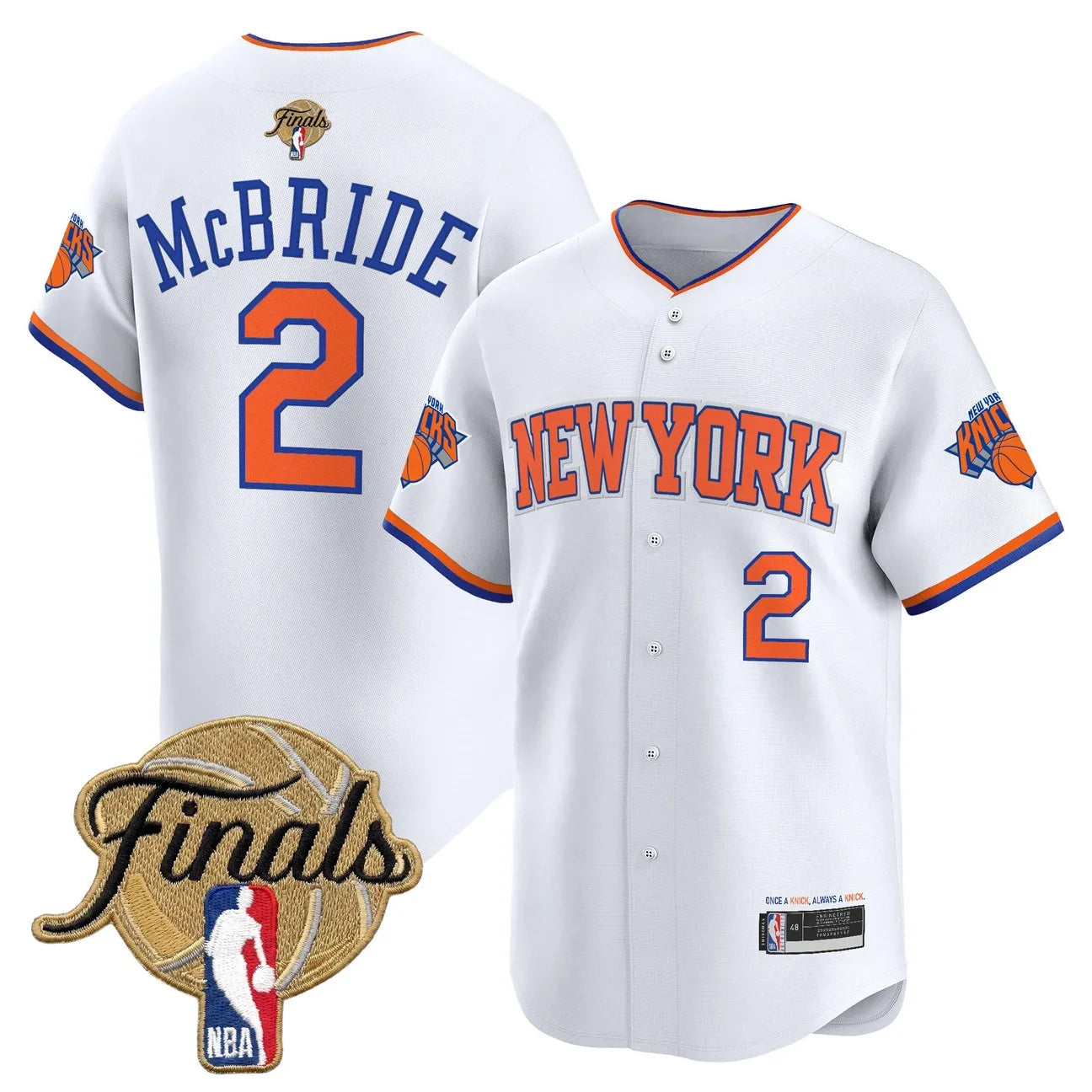 Men's New York Knicks 2026 Finals Vapor Baseball Jersey - All Stitched
