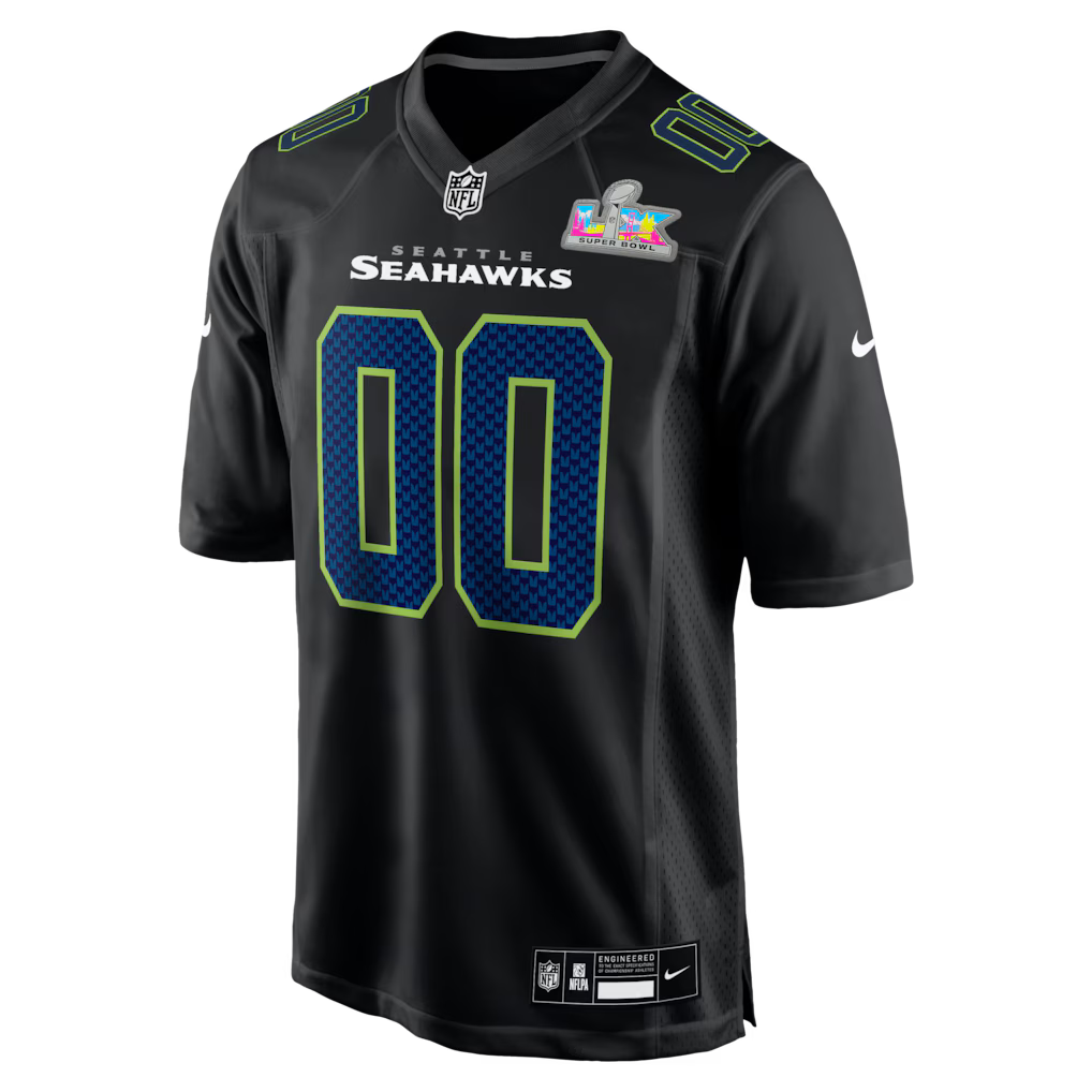 Seattle Seahawks Fashion Super Bowl Patch LX Patch Jersey - Custom