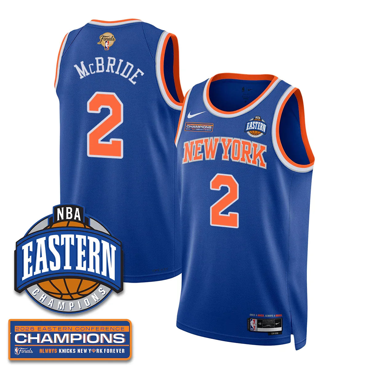 New York Knicks 2026 NBA Eastern Conference Champions Vapor Jersey - Stitched