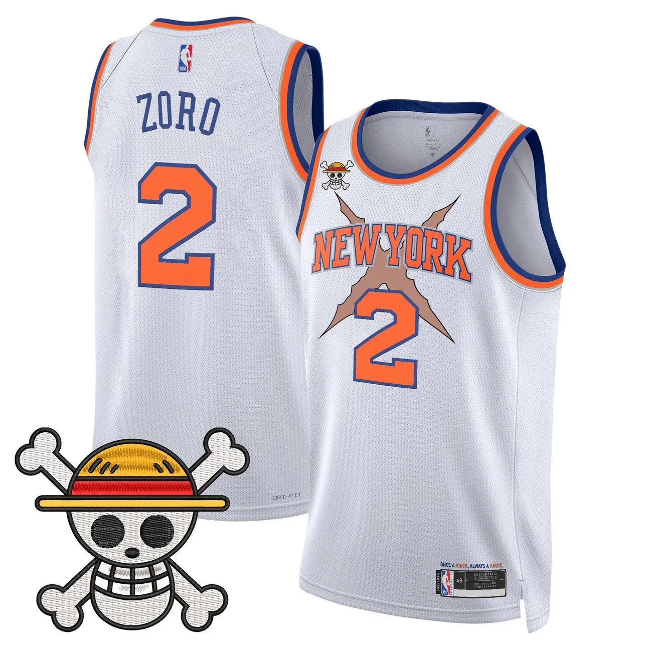 Men's New York Knicks x One Piece Swingman Jersey- Stitched