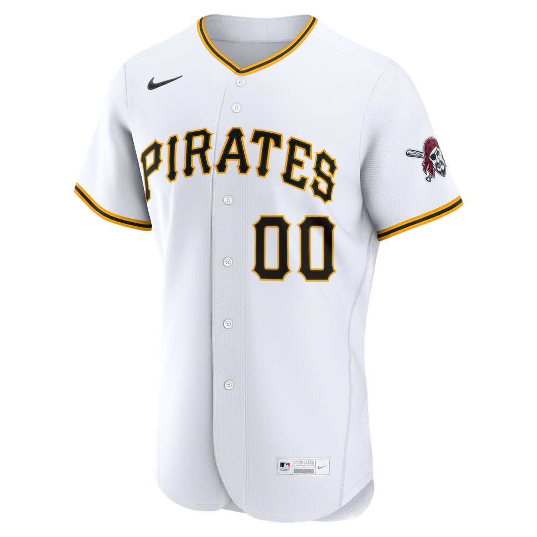Pittsburgh Pirates Nike Home Authentic Custom Jersey - White