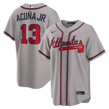 Ronald Acuña Jr. Atlanta Braves Nike Road Replica Jersey - Gray