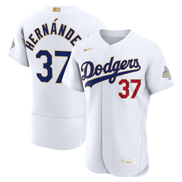 Teoscar Hernández Los Angeles Dodgers Nike 2026 Gold Collection Authentic Jersey - White