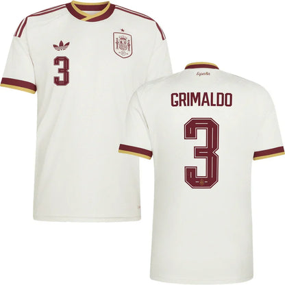Men’s #3 Grimaldo 2026 World Cup Spain Jersey