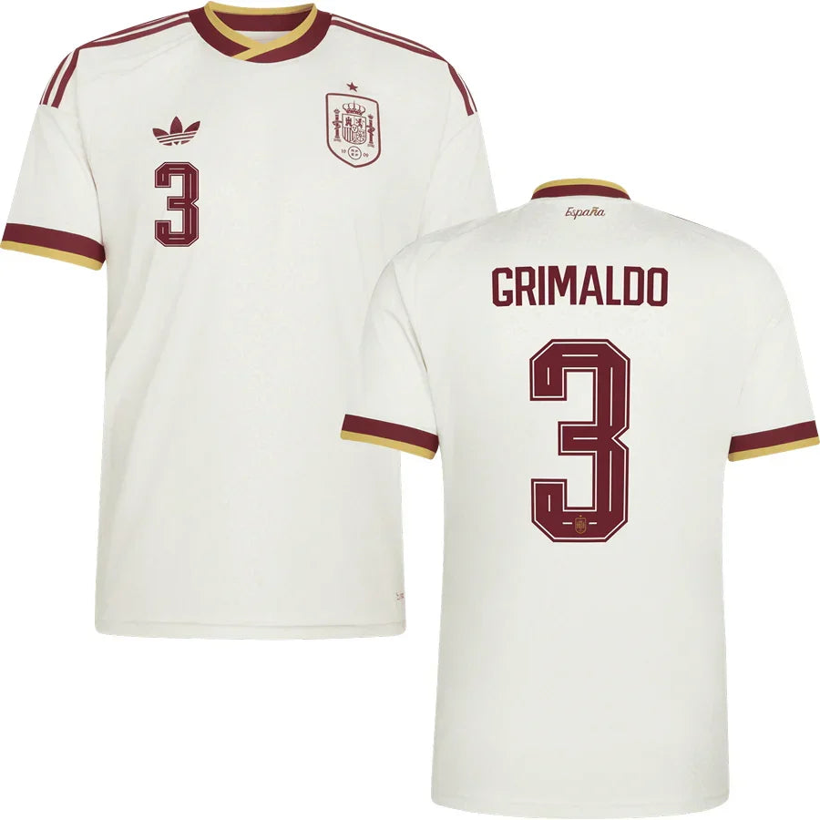 Men’s #3 Grimaldo 2026 World Cup Spain Jersey